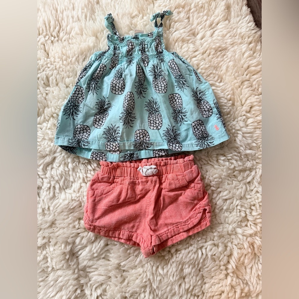 Old Navy Kids Pineapple Print Set - Blue and orange